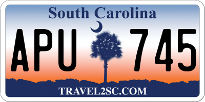SC license plate APU745
