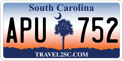 SC license plate APU752