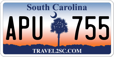 SC license plate APU755