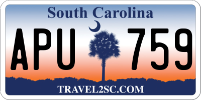 SC license plate APU759