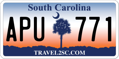 SC license plate APU771