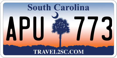 SC license plate APU773