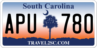 SC license plate APU780