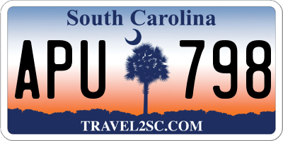 SC license plate APU798