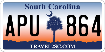 SC license plate APU864