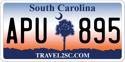 SC license plate APU895