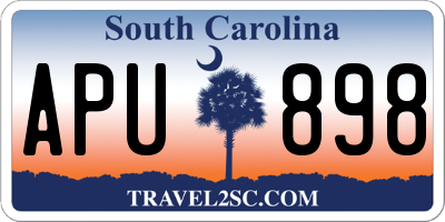 SC license plate APU898