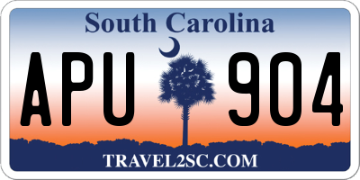 SC license plate APU904