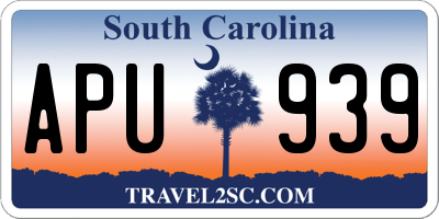 SC license plate APU939