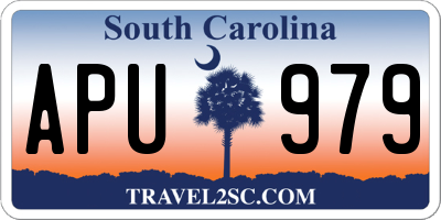 SC license plate APU979