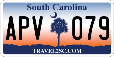 SC license plate APV079
