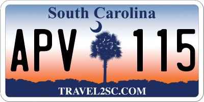 SC license plate APV115