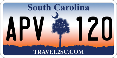 SC license plate APV120