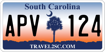 SC license plate APV124