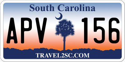 SC license plate APV156