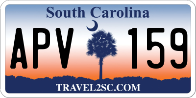 SC license plate APV159