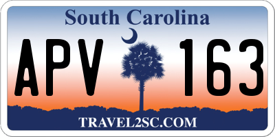 SC license plate APV163
