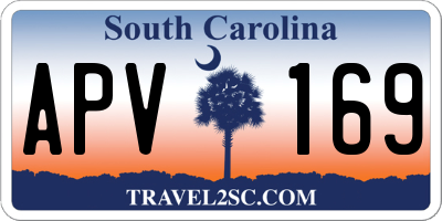 SC license plate APV169