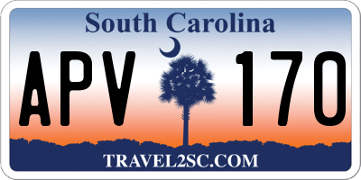 SC license plate APV170