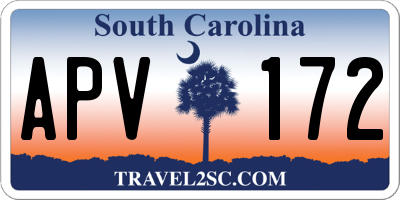 SC license plate APV172