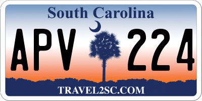 SC license plate APV224