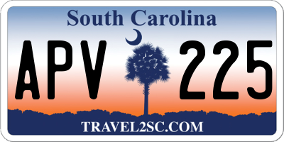 SC license plate APV225