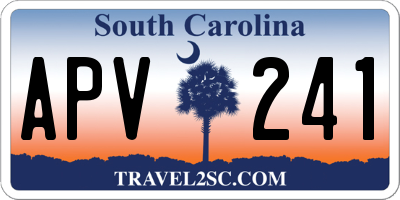 SC license plate APV241