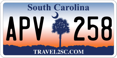 SC license plate APV258