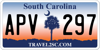 SC license plate APV297