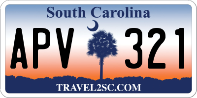SC license plate APV321