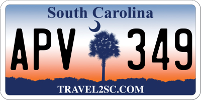 SC license plate APV349
