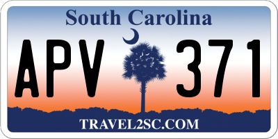 SC license plate APV371
