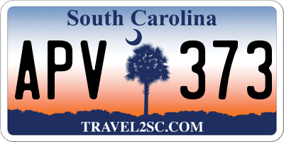 SC license plate APV373