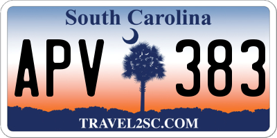 SC license plate APV383