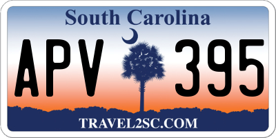 SC license plate APV395