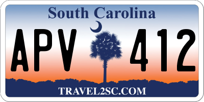 SC license plate APV412