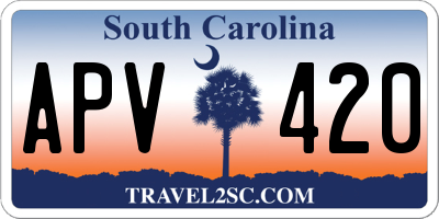 SC license plate APV420
