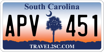 SC license plate APV451