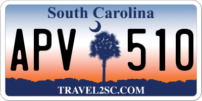 SC license plate APV510