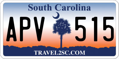 SC license plate APV515