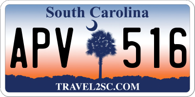 SC license plate APV516
