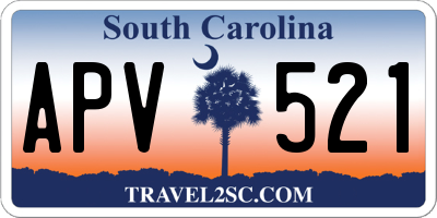 SC license plate APV521
