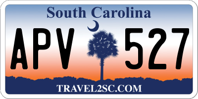 SC license plate APV527