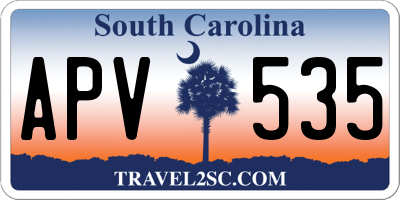 SC license plate APV535