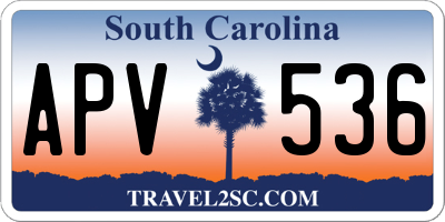 SC license plate APV536