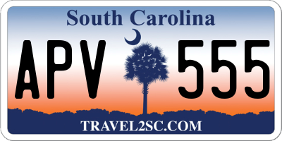 SC license plate APV555