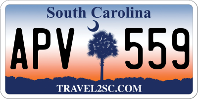 SC license plate APV559