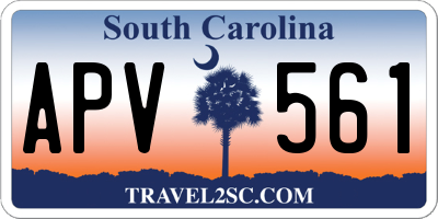 SC license plate APV561