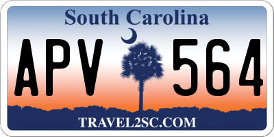 SC license plate APV564