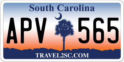 SC license plate APV565